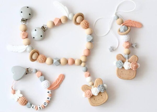 Bunny Personalized Stroller Chain Set