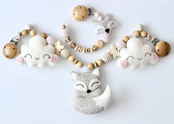 Moon Stroller & Pacifier Chain